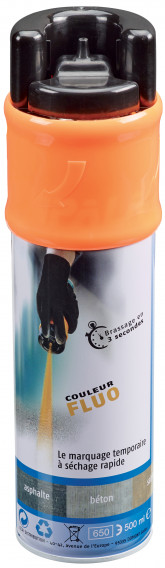 Traceur de chantier provisoire IMPALA 500 ml orange